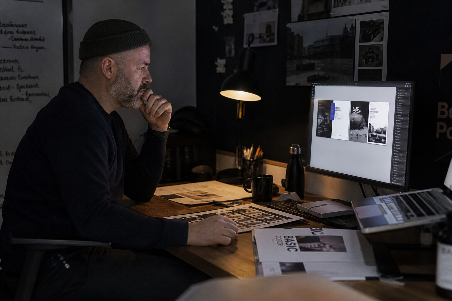 Creative director during a programme review session